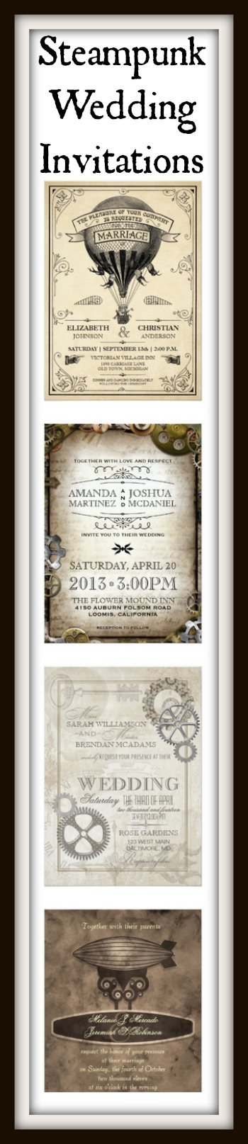 Steampunk Wedding Invitations